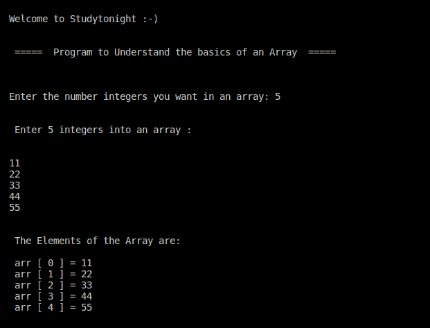 C++ Intro to example