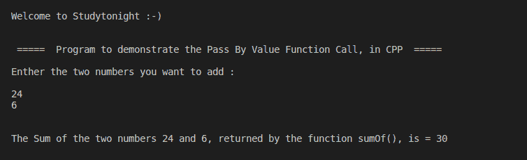 C++ Pass By Value