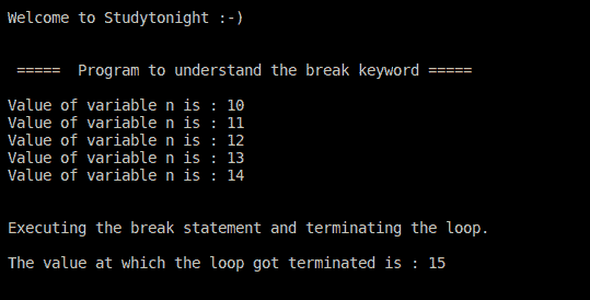 C++ break in loops