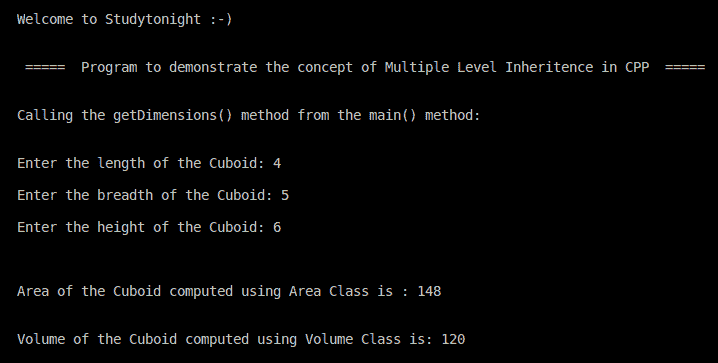 C++ multi level inheritence
