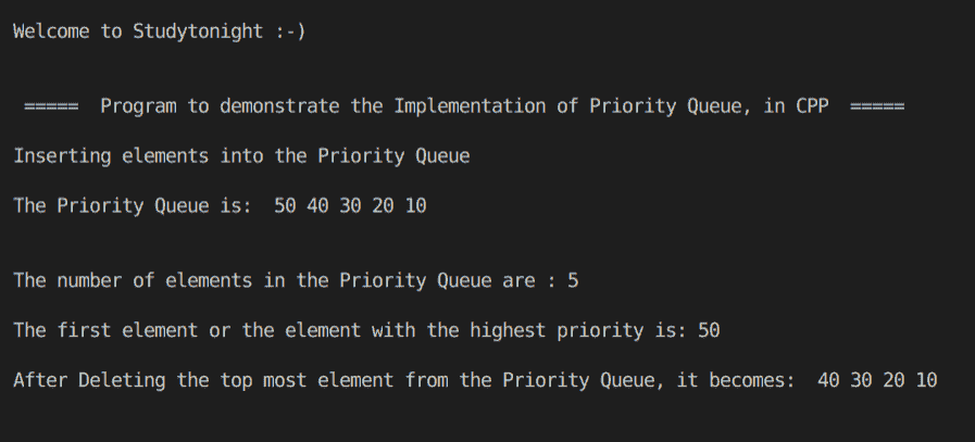 c++ Priority Queue