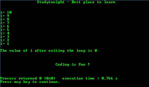 Basic Do While Loop Program example