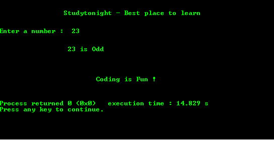 Finding Odd and Even Numbers without using %(mod) Operator