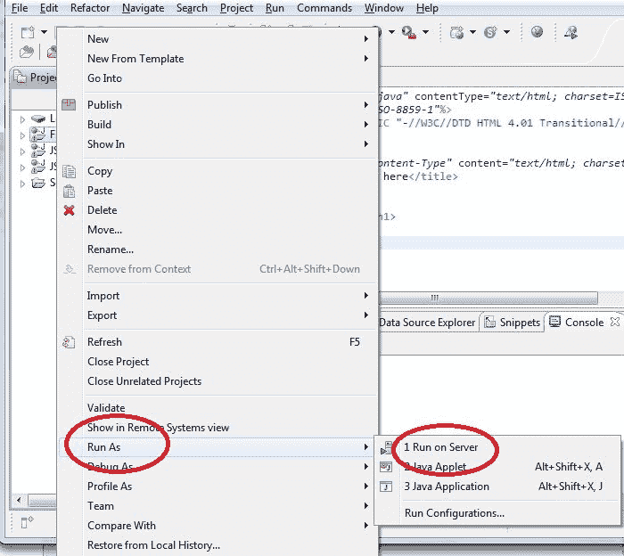 creating a JSP Page in Eclipse