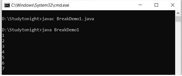 break-statement-output