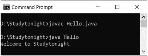 Output of First Program