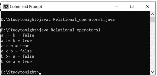 relation operator example