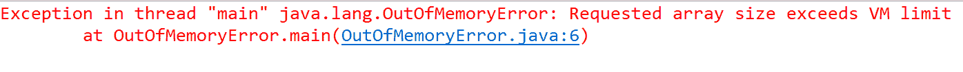 OutOfMemory Error