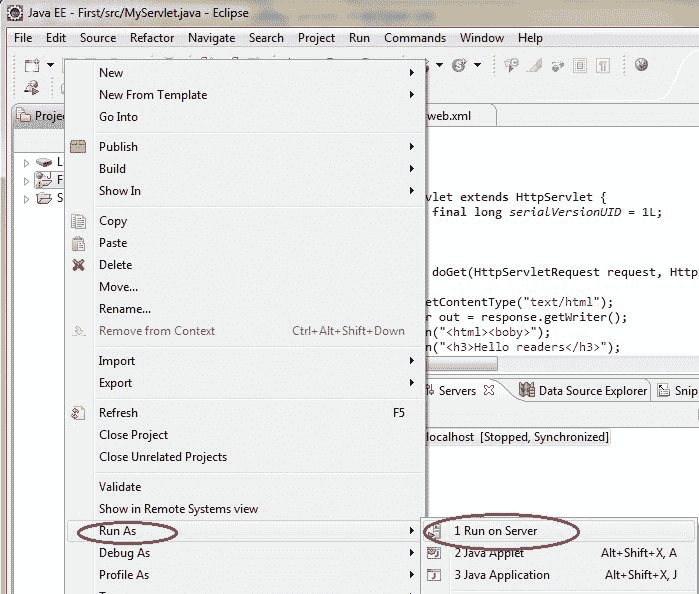 steps to create servlet application in eclipse