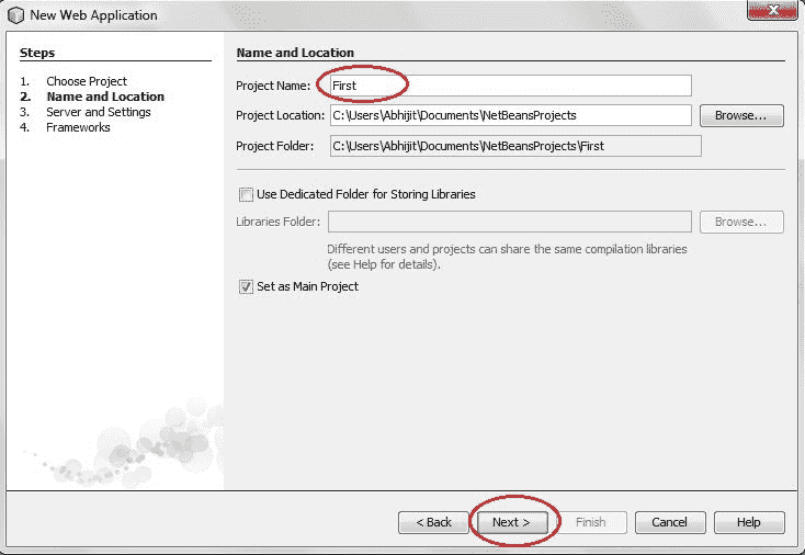 steps to create servlet application in netbeans