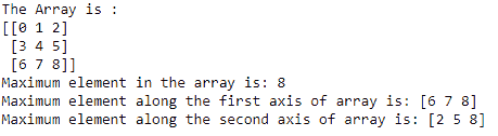 numpy.amax() code example