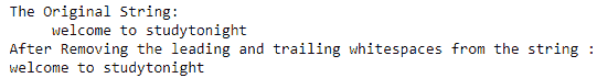 Numpy strip() function example