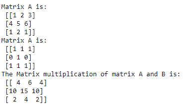 numpy matmul() function code example