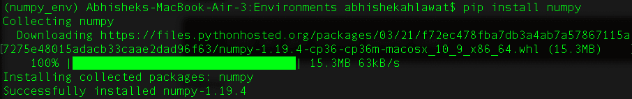 Install Numpy in Macos