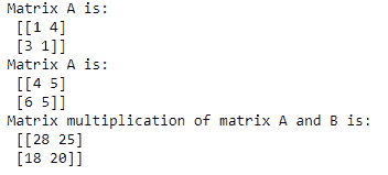 numpy dot() function code example