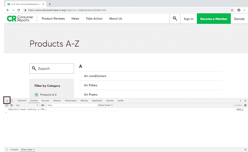web scraping example