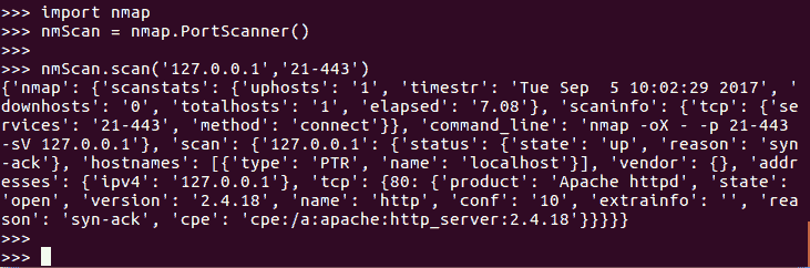 Using Nmap with Python