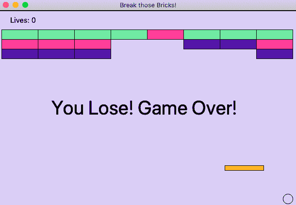 brick breaker game Tkinter
